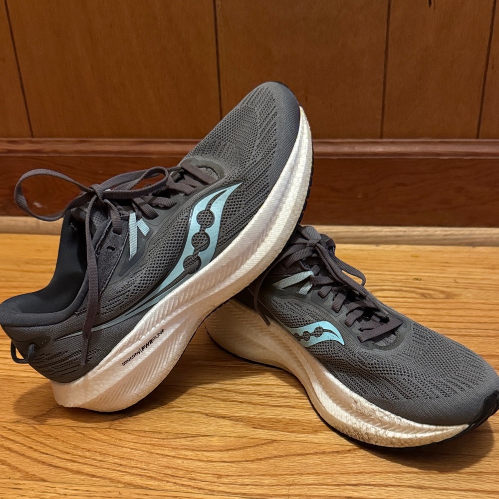 Saucony Gray and Blue Running Shoes Calling all “Saucony Girls”!
